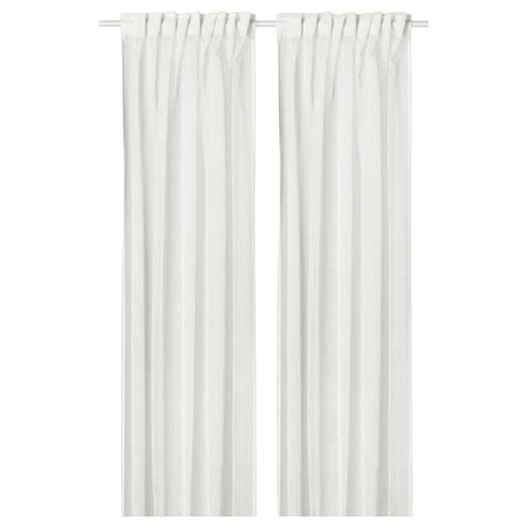 PALPLJUNGMAL sheer curtains, 1 pair, white white/check pattern with ...