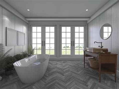 Grey LVT in bathrooms