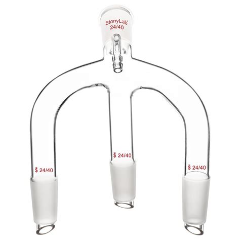 stonylab Glass Vacuum Receiving Adapter, Borosilicate Glass ...