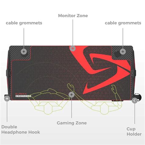 EUREKA ERGONOMIC Electric Standing Height Adjustable Gaming Computer ...