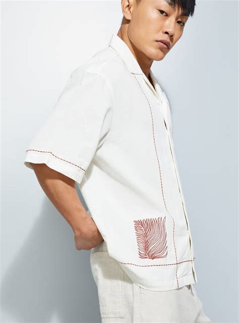 Buy URB_N Men Embroidered Oversized Resort Shirt Online at just Rs. 999 ...