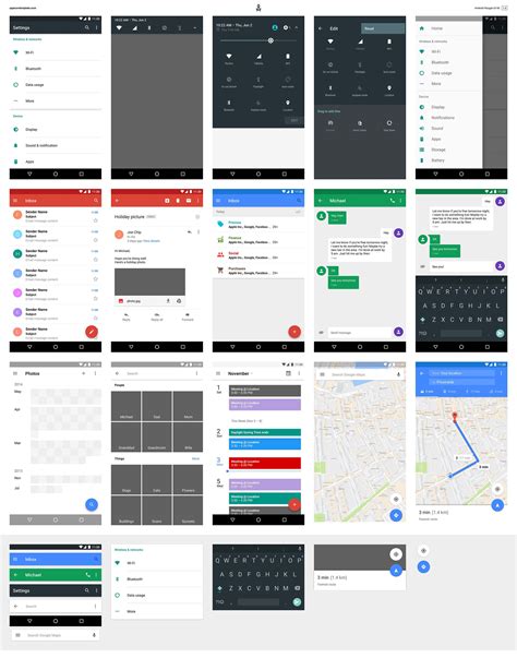 Dribbble - android-ui-kit-1.0.jpg by Michael Flarup
