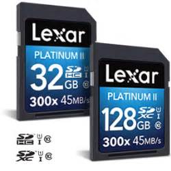 Lexar Platinum II 300x SDHC 16GB UHS-I/U1 (Up to 45MB/s Read) Flash ...