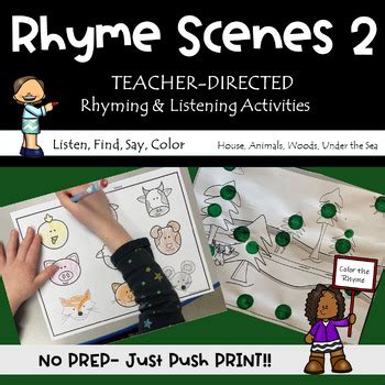 Teacher-Directed Rhyming With RHYME SCENES: Listen, Find, Say, Color ...
