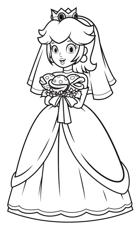 Princess Peach Coloring pages (Super Mario's Lover) - ColoringLive.com