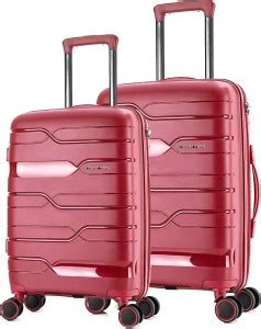 NASHER MILES Paris Hard-sided Polypropylene Luggage Set of 2 Maroon ...