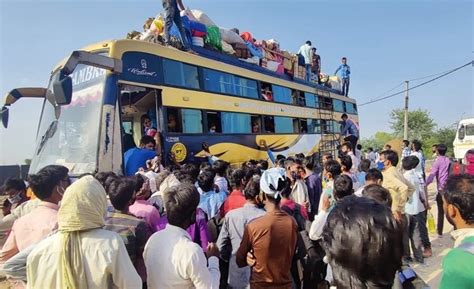 Migrant Workers head to home after Lockdown in Delhi, says we dont ...