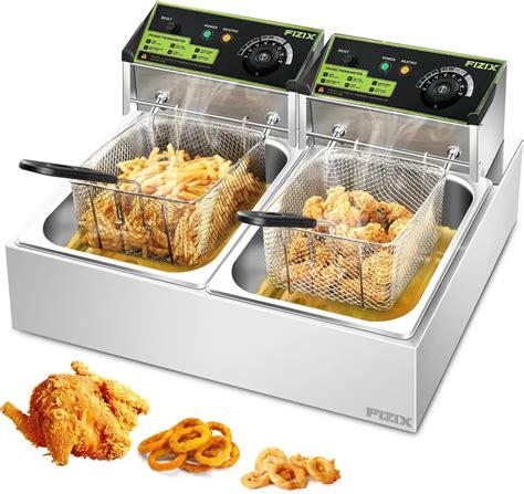 Amazon.com: 5000W 12.7QT Commercial Electric Deep Fryer,12L Stainless ...