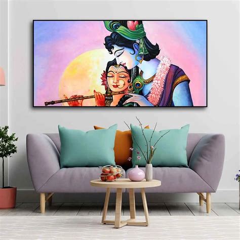Colorful Wall Painting of Lord Radhe Krishna – Harshita Craft
