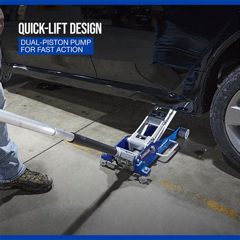 Strongway Low-Profile Quick-Rise Aluminum Racing Floor Jack, 2 Ton ...