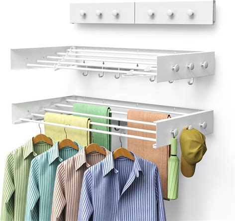 Amazon.com: Laundry Drying Rack Collapsible, Wall Mounted, Clothes ...