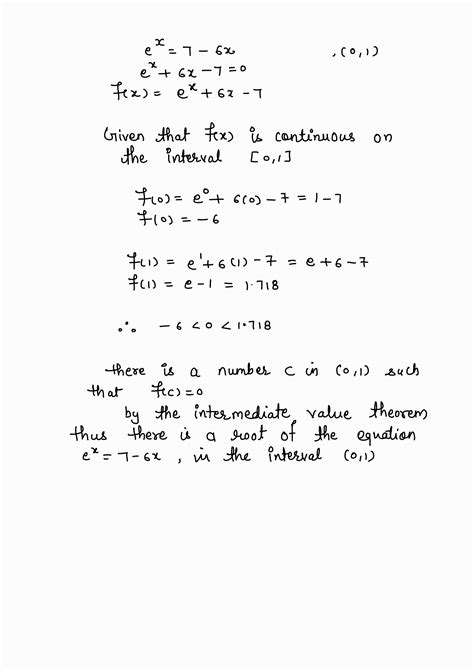 [Solved] I need solve this question. Use the Intermediate Value Theorem to... | Course Hero