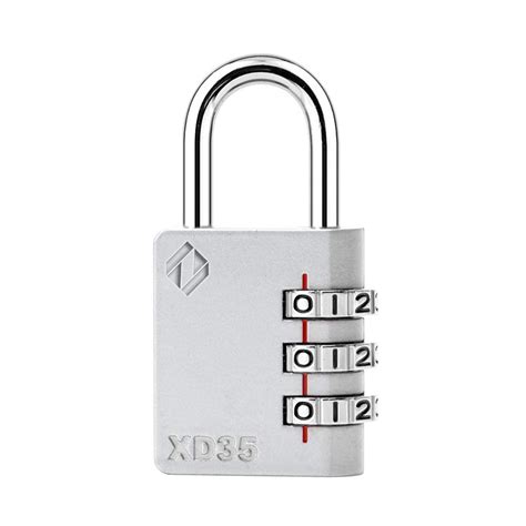 [ZARKER XD35] Padlock- 3 Digit Combination Lock for Gym, Sports, School ...
