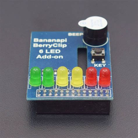 Berryclip 6 led add-on DIY board expand module – REES52