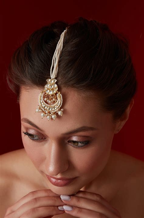 Eshna Kundan And Pearls Maang Tikka – Paisley Pop Shop
