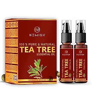 Newish® Tea Tree Essential Oil for Skin Acne, Anti fungal oil, Hair ...