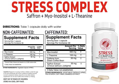 Stress Complex - With or Without Caffeine - Sleep, Mood, Anxiety, Plus ...