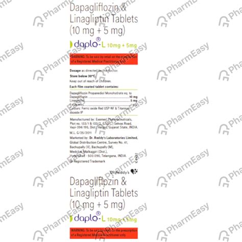 Buy Daplo L 10/5mg Strip Of 10 Tablets Online at Flat 15% OFF | PharmEasy