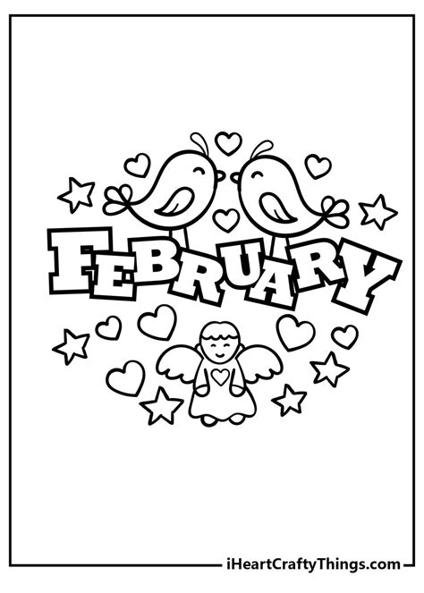 Free Printable February Coloring Sheets