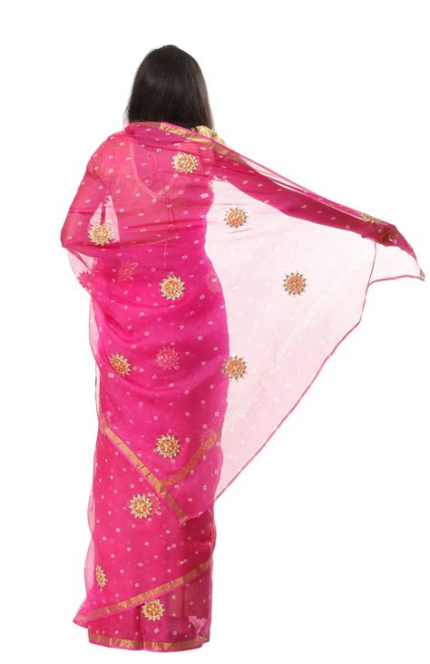 Buy Ranas Rani Color Kota Silk Bhandej Saree Online | Sarees | Ranas