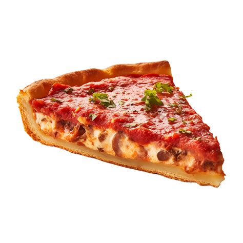 AI generated Chicago Deep Dish Pizza Slice on transparent background ...