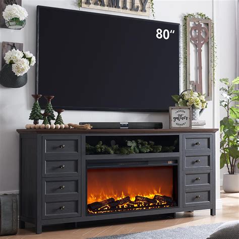Amazon.com: Fireplace TV Stand for TVs up to 80 Inches with 36 ...