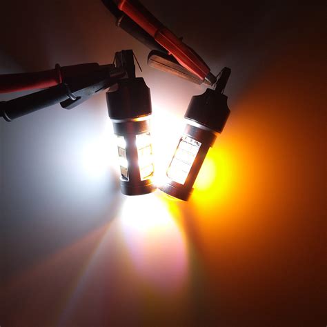 Amber White 7443 7444 LED Front Turn Signal Blinker Light Bulb No Hyper Flash WG | eBay