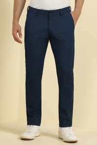 Allen Solly Slim Fit Men Dark Blue Trousers - Buy Allen Solly Slim Fit ...