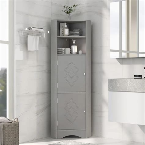 Tall Corner Bathroom Storage Cabinet at Oscar Loveless blog