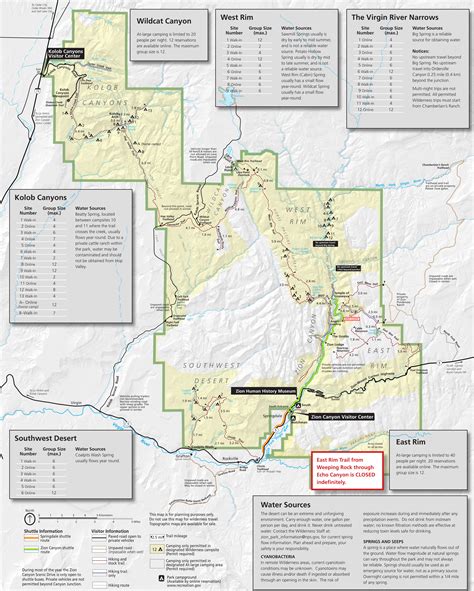Zion Maps | NPMaps: Free national park maps