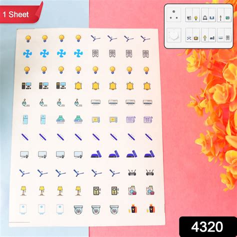 Smart Switch Icon Sticker Sheet (1 Sheet, 88 Icons) – www.shipikko.com