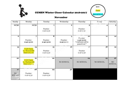 Center Grove Calendar