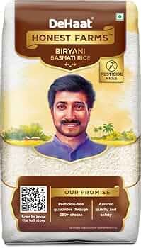 DeHaat Honest Farms Pesticide Free Biryani Basmati Rice 1 KG - Price ...