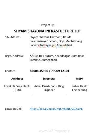Shyam Shayona Fairmont | at Chandlodia, Ahmedabad
