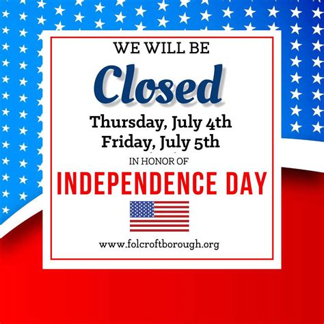 Borough Offices Closed Thursday, July 4th and Friday, July 5th — The ...