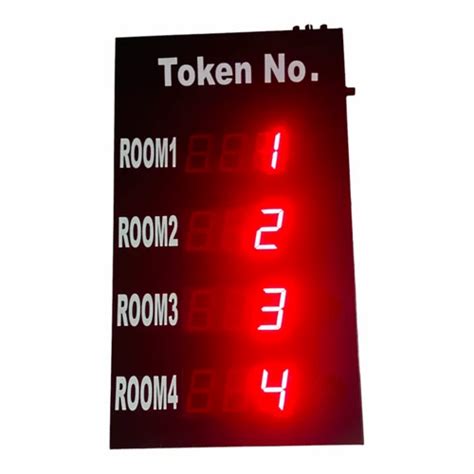 LED QUEUE MANAGEMENT SYSTEM - 5 Counter Token Display Synchronised with ...