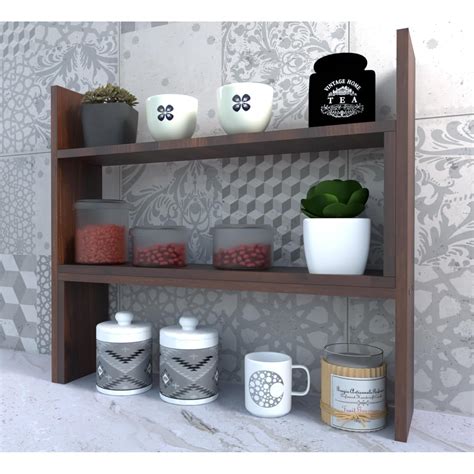 Artelex DECORGA Multipurpose Engineered Wood Kitchen Wall Shelf ...