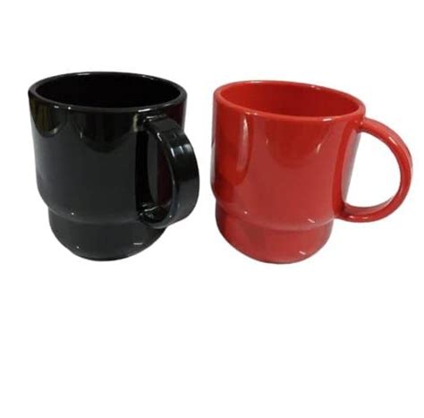 Aaditree Tupperwaree Everyday Coffee mugs 250ml (Red & Black) pack of ...
