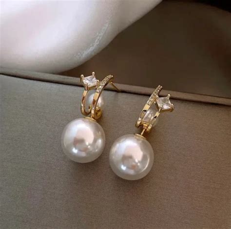 Golden Adjustable Pearl Drop Earring – SubhagAlankar