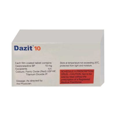 Dazit 10 MG Tablet (15): Uses, Side Effects, Price & Dosage | PharmEasy