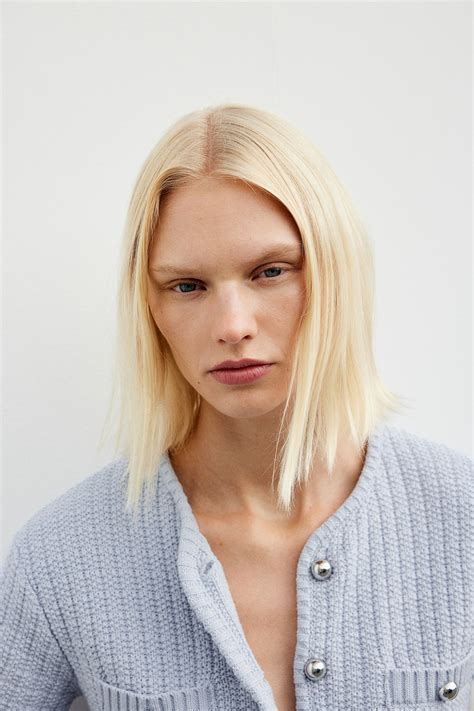 Structured-knit Cardigan - Light blue - Ladies | H&M US
