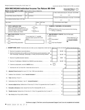 MI MI-1040 2024-2026 - Fill and Sign Printable Template Online
