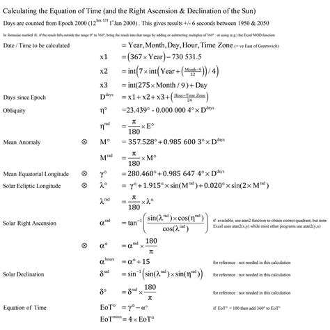 The Equation of Time - Calculating the Equation of Time