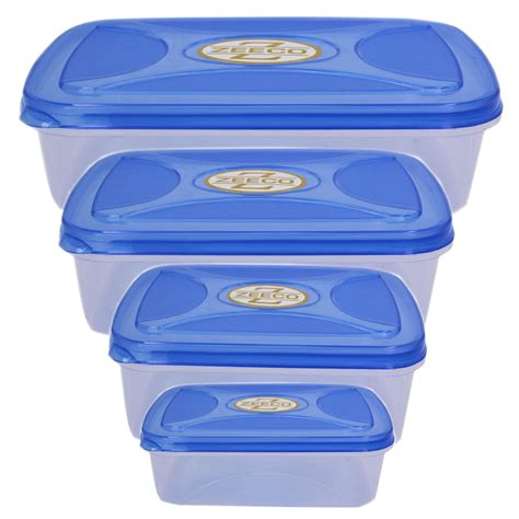 Buy Zeeco Various Size Yes R Box-777 Containers, Set of 4, Blue (SAS008 ...