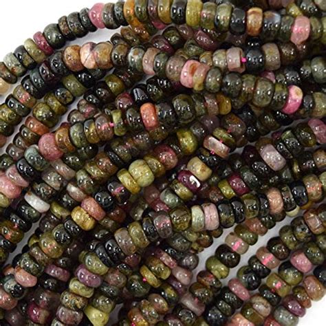 16 inch Strand Natural Watermelon Tourmaline 6 mm heishi Smooth Beads ...
