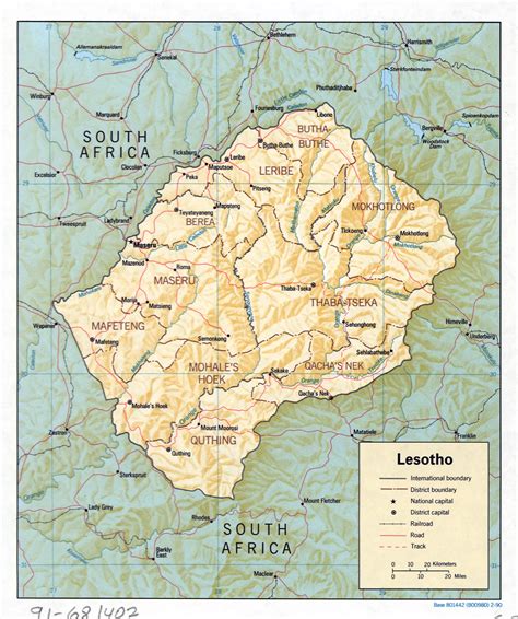 Africa Map Lesotho