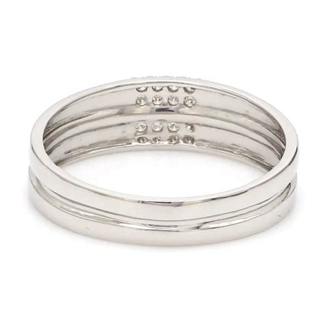 Simple 2 & 4 Row Platinum Love Bands SJ PTO 120