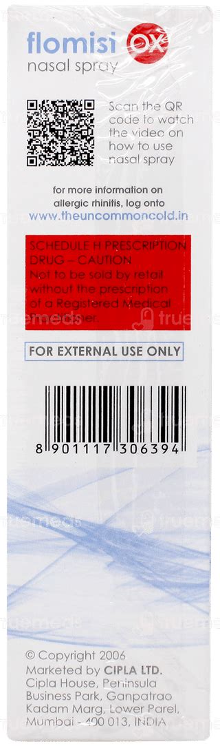 Flomist Ox Nasal Spray 7gm - Uses, Side Effects, Dosage, Price | Truemeds