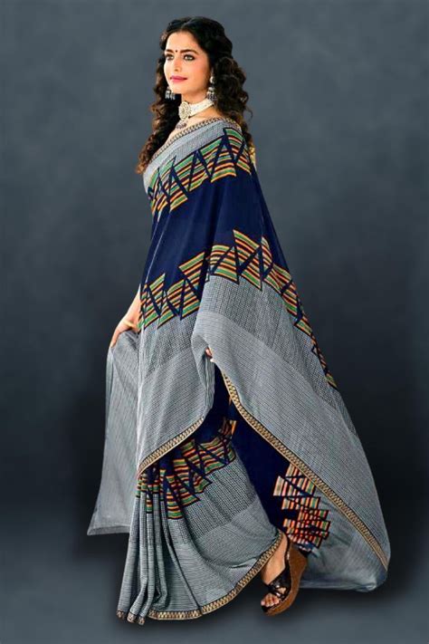 Shop the Hottest Grey Georgette Saree Online Now