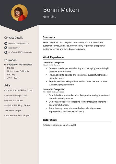 Generalist Resume: Sample & Guide (Entry Level & Senior Jobs)
